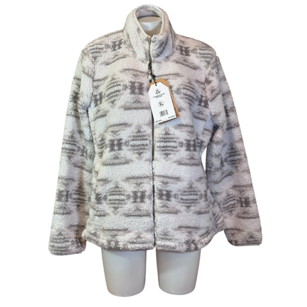 Women's Avalanche Fleece Jacket XL White Gray